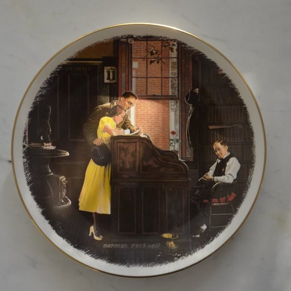 Vintage Norman Rockwell collection plate Gorham Fine China - Picture 1 of 5